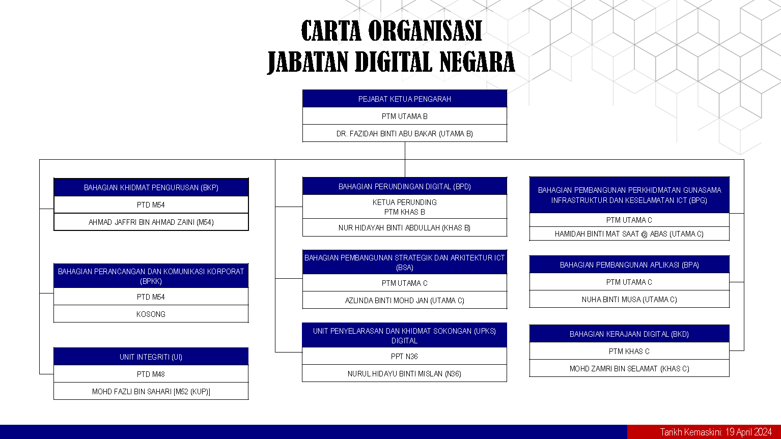 Carta Organisasi JDN