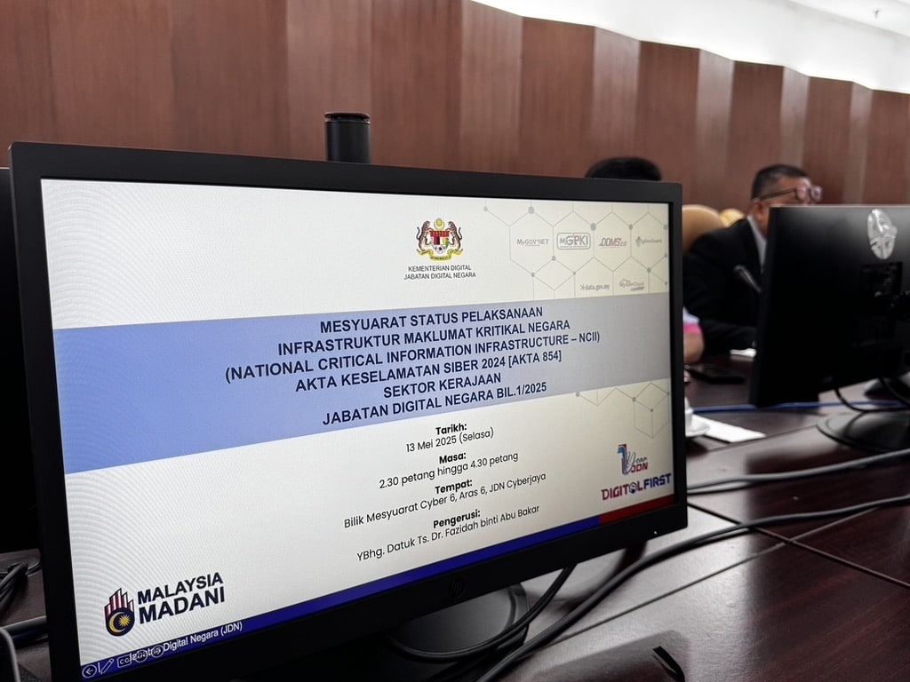 13 Mei 2025 | Mesyuarat Status Pelaksanaan Akta 854 NCII Sektor Kerajaan (JDN) Bilangan 1 Tahun 2025